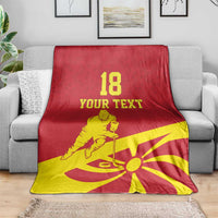 Macedonia Ice Hockey Custom Blanket Go Champion - Wonder Print Shop
