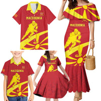 Macedonia Ice Hockey Custom Family Matching Mermaid Dress and Hawaiian Shirt Go Champion - Wonder Print Shop