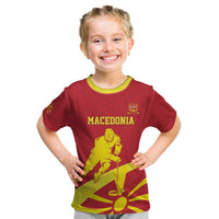 Macedonia Ice Hockey Custom Kid T Shirt Go Champion - Wonder Print Shop