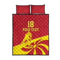 Macedonia Ice Hockey Custom Quilt Bed Set Go Champion - Wonder Print Shop