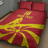 Macedonia Ice Hockey Custom Quilt Bed Set Go Champion - Wonder Print Shop