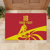 Macedonia Ice Hockey Custom Rubber Doormat Go Champion - Wonder Print Shop