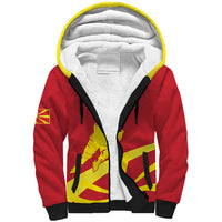 Macedonia Ice Hockey Custom Sherpa Hoodie Go Champion - Wonder Print Shop