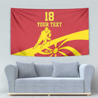 Macedonia Ice Hockey Custom Tapestry Go Champion - Wonder Print Shop