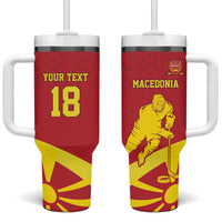 Macedonia Ice Hockey Custom Tumbler With Handle Go Champion - Wonder Print Shop