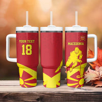 Macedonia Ice Hockey Custom Tumbler With Handle Go Champion - Wonder Print Shop