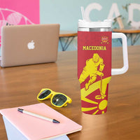 Macedonia Ice Hockey Custom Tumbler With Handle Go Champion - Wonder Print Shop