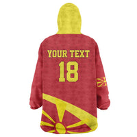 Macedonia Ice Hockey Custom Wearable Blanket Hoodie Go Champion - Wonder Print Shop