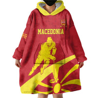 Macedonia Ice Hockey Custom Wearable Blanket Hoodie Go Champion - Wonder Print Shop