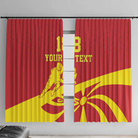 Macedonia Ice Hockey Custom Window Curtain Go Champion - Wonder Print Shop