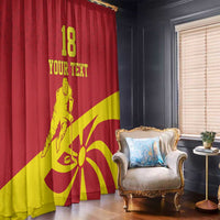Macedonia Ice Hockey Custom Window Curtain Go Champion - Wonder Print Shop