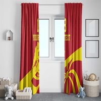 Macedonia Ice Hockey Custom Window Curtain Go Champion - Wonder Print Shop