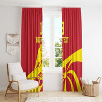 Macedonia Ice Hockey Custom Window Curtain Go Champion - Wonder Print Shop