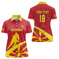 Macedonia Ice Hockey Custom Women Polo Shirt Go Champion - Wonder Print Shop