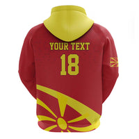 Macedonia Ice Hockey Custom Zip Hoodie Go Champion - Wonder Print Shop