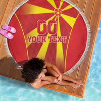 Custom Macedonia Football Beach Blanket Come On Lavovi - Wonder Print Shop