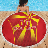 Custom Macedonia Football Beach Blanket Come On Lavovi - Wonder Print Shop
