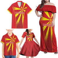 Custom Macedonia Football Family Matching Off Shoulder Maxi Dress and Hawaiian Shirt Come On Lavovi - Wonder Print Shop