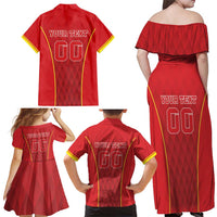 Custom Macedonia Football Family Matching Off Shoulder Maxi Dress and Hawaiian Shirt Come On Lavovi - Wonder Print Shop