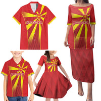 Custom Macedonia Football Family Matching Puletasi and Hawaiian Shirt Come On Lavovi - Wonder Print Shop