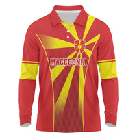 Custom Macedonia Football Long Sleeve Polo Shirt Come On Lavovi - Wonder Print Shop