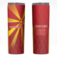 Custom Macedonia Football Skinny Tumbler Come On Lavovi - Wonder Print Shop