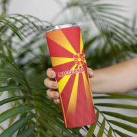 Custom Macedonia Football Skinny Tumbler Come On Lavovi - Wonder Print Shop