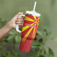 Custom Macedonia Football Tumbler With Handle Come On Lavovi - Wonder Print Shop