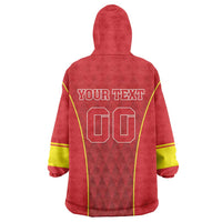 Custom Macedonia Football Wearable Blanket Hoodie Come On Lavovi - Wonder Print Shop