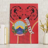 Personalized Macedonia Lion Canvas Wall Art National Emblem - Wonder Print Shop
