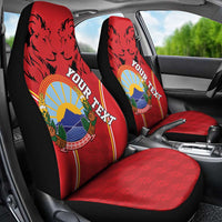 Personalized Macedonia Lion Car Seat Cover National Emblem - Wonder Print Shop