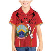 Personalized Macedonia Lion Family Matching Mermaid Dress and Hawaiian Shirt National Emblem - Wonder Print Shop