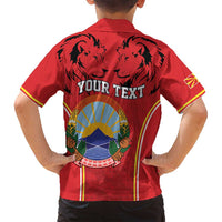 Personalized Macedonia Lion Family Matching Puletasi and Hawaiian Shirt National Emblem - Wonder Print Shop