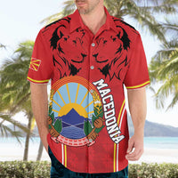 Personalized Macedonia Lion Hawaiian Shirt National Emblem - Wonder Print Shop