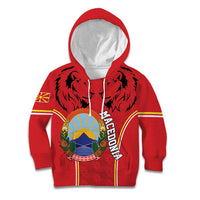 Personalized Macedonia Lion Kid Hoodie National Emblem - Wonder Print Shop