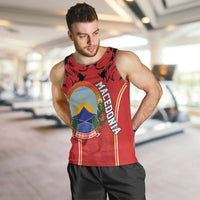 Personalized Macedonia Lion Men Tank Top National Emblem - Wonder Print Shop