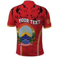 Personalized Macedonia Lion Polo Shirt National Emblem - Wonder Print Shop