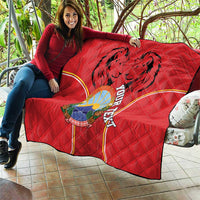 Personalized Macedonia Lion Quilt National Emblem - Wonder Print Shop