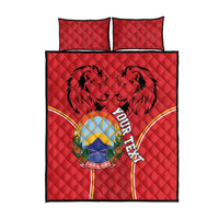 Personalized Macedonia Lion Quilt Bed Set National Emblem - Wonder Print Shop