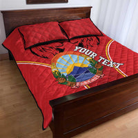 Personalized Macedonia Lion Quilt Bed Set National Emblem - Wonder Print Shop
