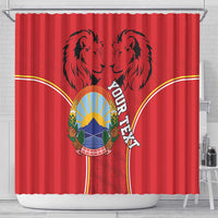 Personalized Macedonia Lion Shower Curtain National Emblem - Wonder Print Shop