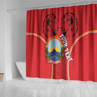 Personalized Macedonia Lion Shower Curtain National Emblem - Wonder Print Shop