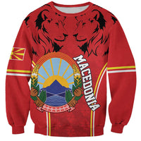 Personalized Macedonia Lion Sweatshirt National Emblem - Wonder Print Shop