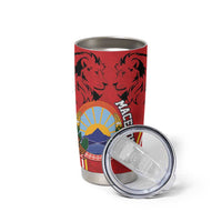 Personalized Macedonia Lion Tumbler Cup National Emblem - Wonder Print Shop