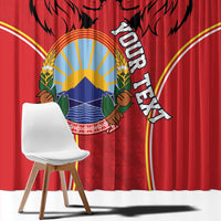 Personalized Macedonia Lion Window Curtain National Emblem - Wonder Print Shop