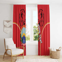 Personalized Macedonia Lion Window Curtain National Emblem - Wonder Print Shop