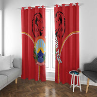 Personalized Macedonia Lion Window Curtain National Emblem - Wonder Print Shop