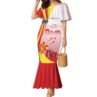 Macedonia Independence Day Family Matching Mermaid Dress and Hawaiian Shirt Den na nezavisnosta - Wonder Print Shop