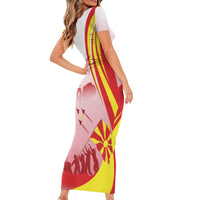 Macedonia Independence Day Family Matching Short Sleeve Bodycon Dress and Hawaiian Shirt Den na nezavisnosta - Wonder Print Shop