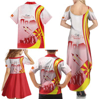 Macedonia Independence Day Family Matching Summer Maxi Dress and Hawaiian Shirt Den na nezavisnosta - Wonder Print Shop